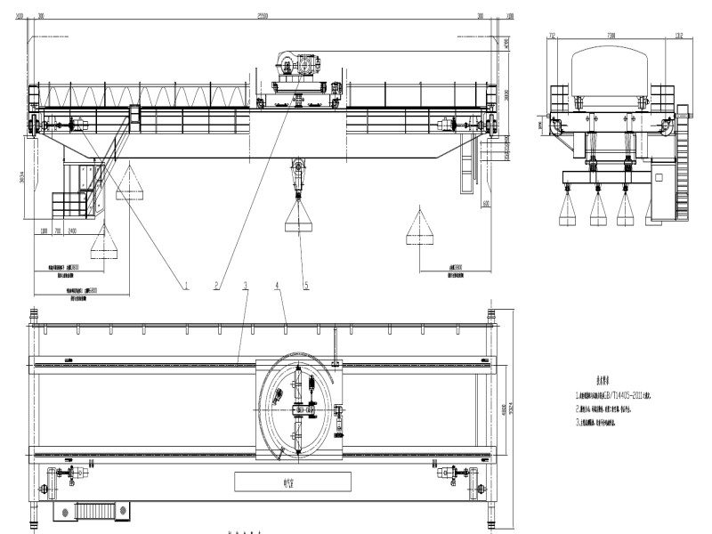 YC Upper Rotating Crab Electromagnet Overhead Crane
