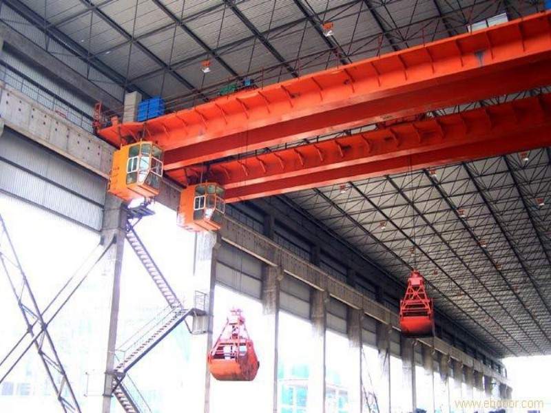 10t Double Girder Overhead Crane with Clamshell Type Electric Hydraulic Grab