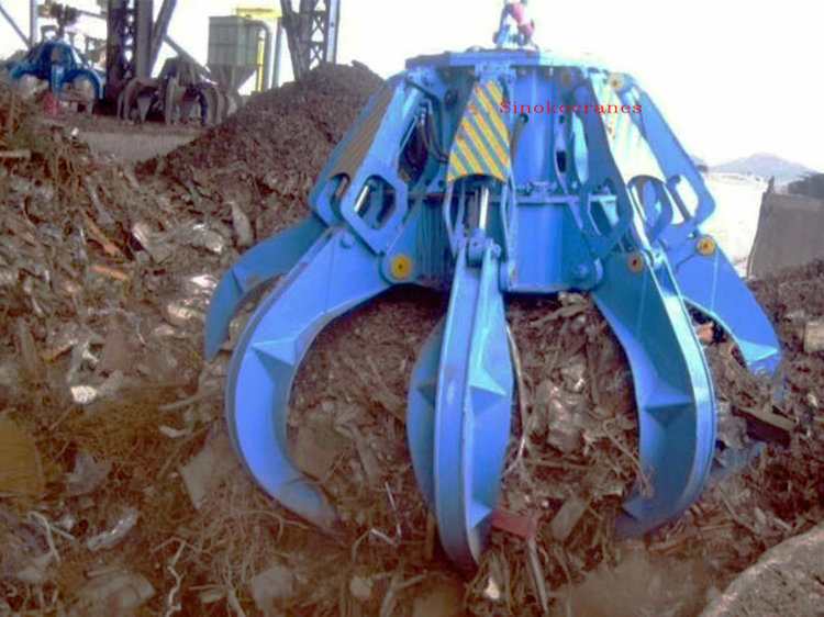 Steel Scraps Grab Bucket Cranes