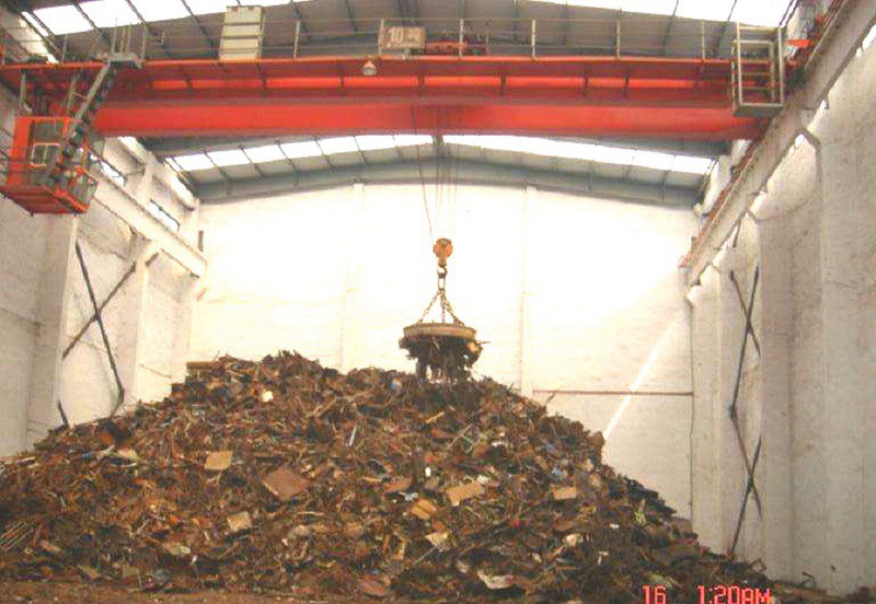 Steel Scrap Lifting Magnet Overhead Crane