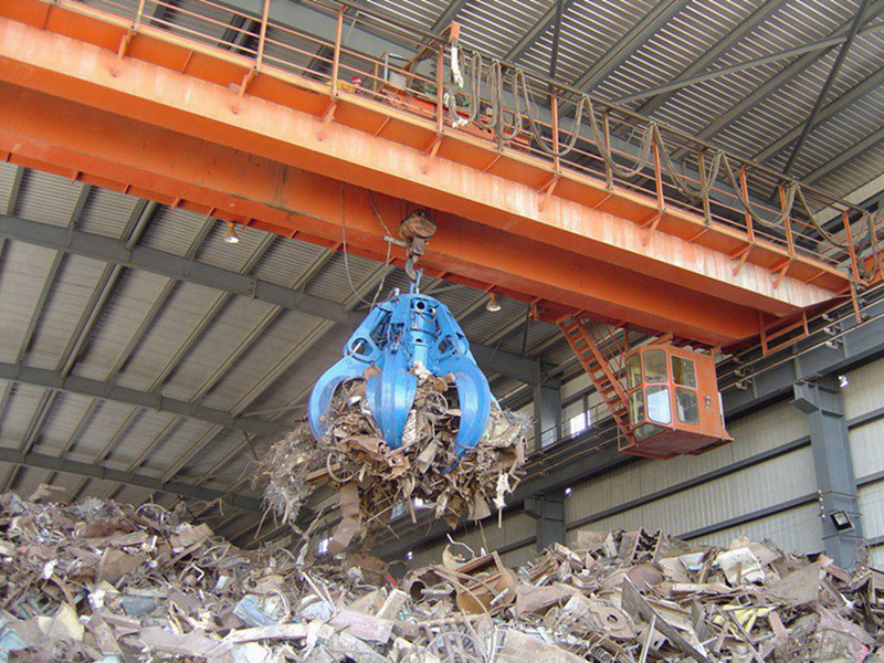 Steel Scrap Grab Overhead Crane