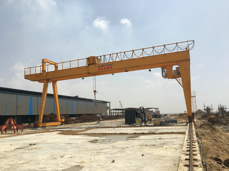 CE Certified Double Speed Control Rail Traveling Goliath Crane