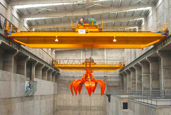Sinokocranes orange peel grab bucket overhead crane for handling scrap