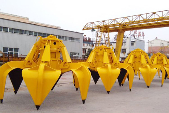 china hydraulic orange peel grab bucket for eot bridge crane