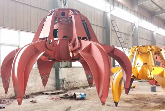 china hydraulic orange peel grab bucket for eot bridge crane