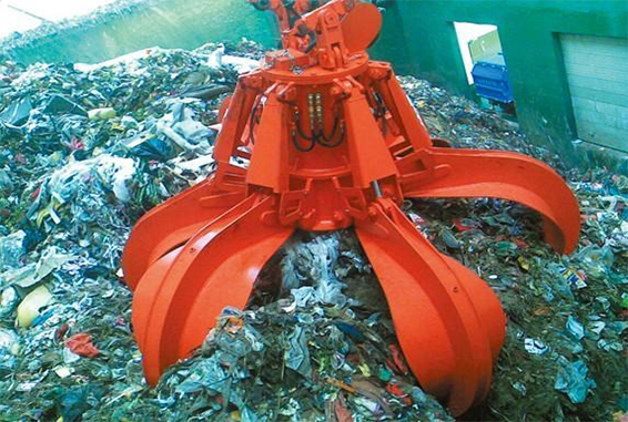 china hydraulic orange peel grab bucket for eot bridge crane