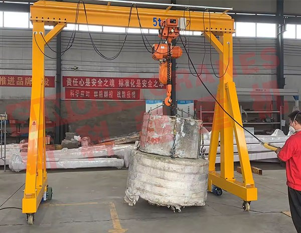 5t Gantry Crane Supply for Spain Project - PT3-5t Model with CE