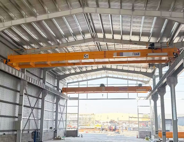 Sinokocranes Solves UAE Steel Mill Cold Bed Handling with Custom LDA Single Girder + Double Trolley Crane