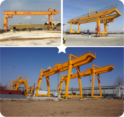 Gantry crane on tracks