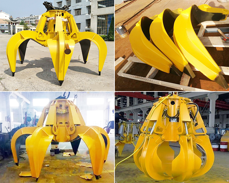 china hydraulic orange peel grab bucket for eot bridge crane