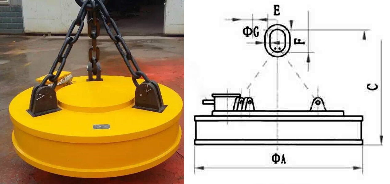 Steel Scrap Handling Electromagnet Overhead Crane