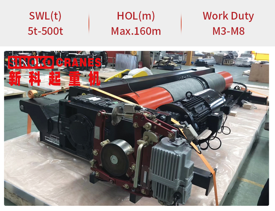 Electric Open Winch Trolley for Overhead Crane