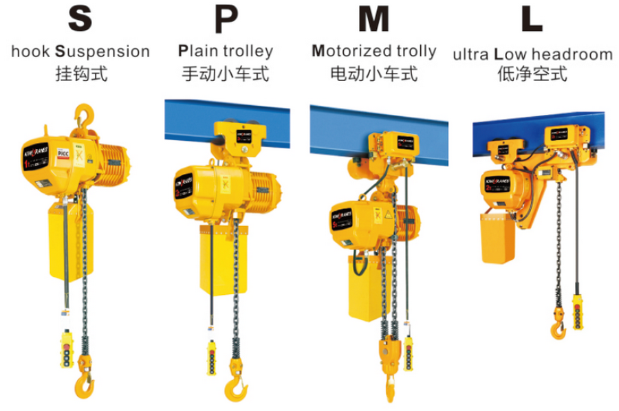 type of electric chain hoists