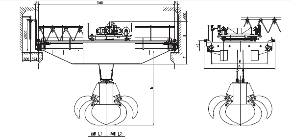 Electro Hydraulic Orange Peel Grab