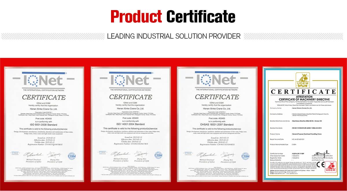 Product Certificate